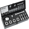 Volkel Metric Metric HexTap DS double ended tap Multi-Drive & Hexagon Die Nut Set for wheel studs and wheel nuts HSS-G Metal case VKTX&DM TV10-48647