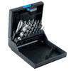 Volkel Metric Metric P.K.35 HSS-E Machine taps (set of 14 pcs.) incl. drills DIN 371/376 M 3 M 12 Spiral Point HSSE Plastic box VKTMM TV10-47835