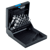 Volkel Metric Metric P.K.47 HSS-E Machine taps for blind holes (set of 14 pcs.) incl. drills DIN 371/376 M 3 M 12 R35 HSSE Plastic box VKTMM TV10-47847