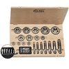 Volkel Metric Metric HexTap Double ended tap + round dies (set of 22 pcs.) M 3 M 20 HSS-G Wooden box VKTX&DM TV10-48621