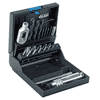 Volkel Metric Metric P.K.26 Short machine taps (set of 15 pcs.) incl. drills M 3 M 12 Spiral Point HSSE Plastic box VKTMSM TV10-47601